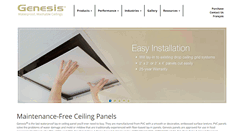 Desktop Screenshot of genesisceilingpanels.com