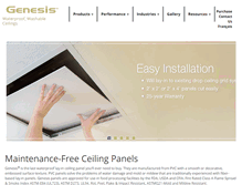 Tablet Screenshot of genesisceilingpanels.com